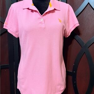 U.S. Polo Assn. Pink Polo Shirt Large
